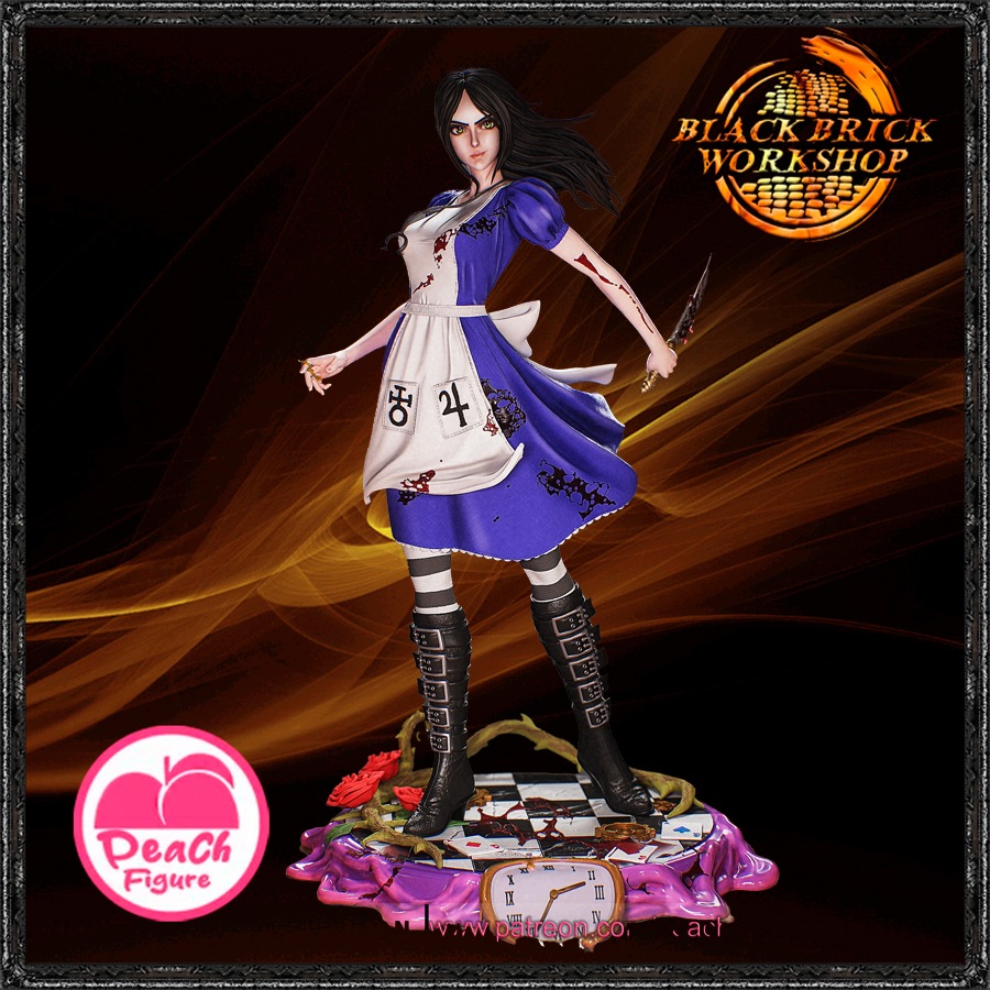 Alice Madness Neupravená figurka Peach Měřítko 1/24 (75mm) (sfw) 3D tisk