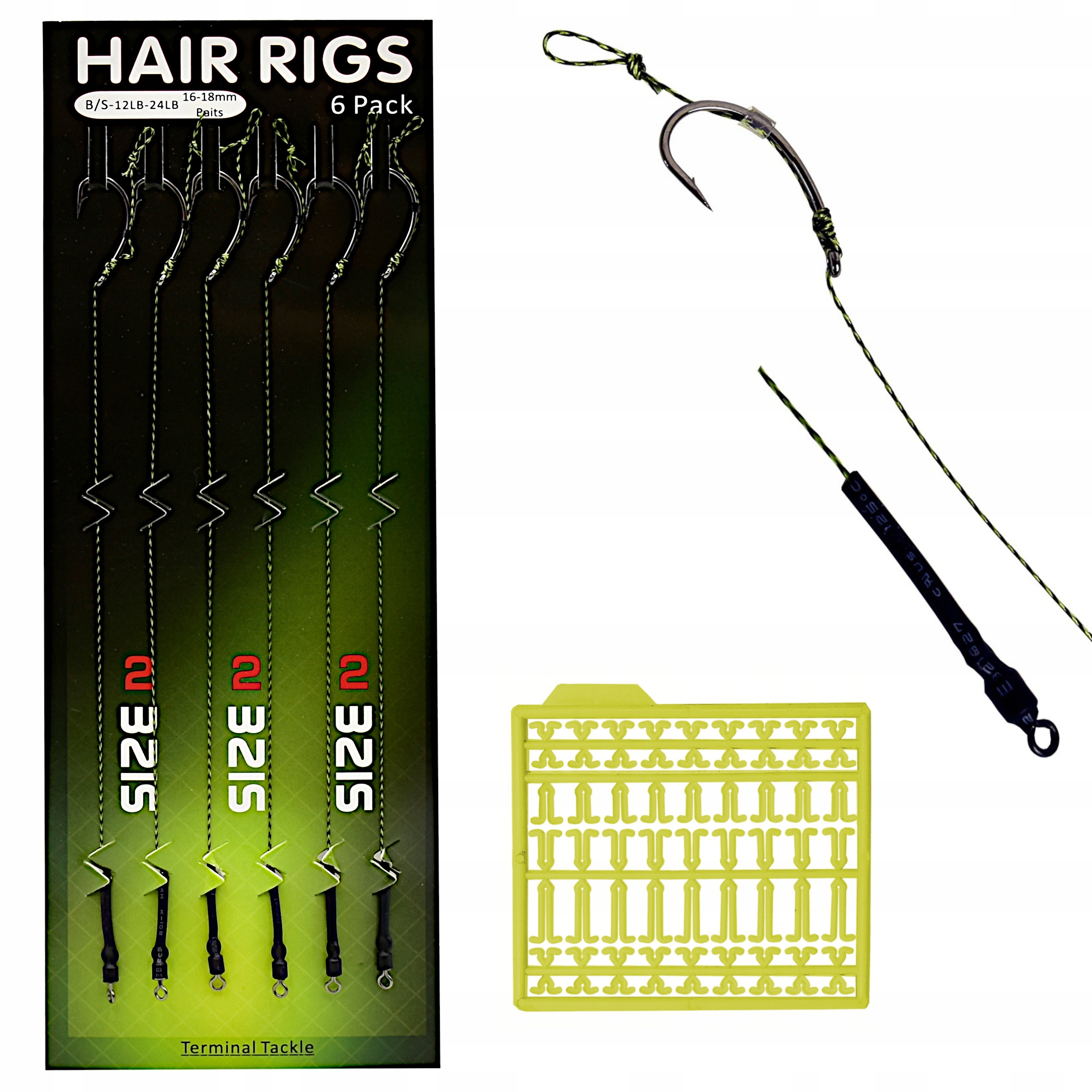 PRZYPON KARPIOWY Z WŁOSEM PLECIONKA HAK rozm. 2