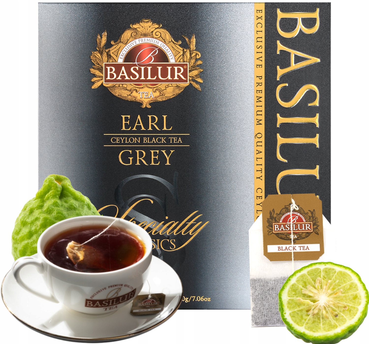 Basilur EARL GREY чай черный бергамот - 100 пакетиков