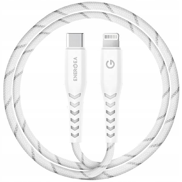 Energea kabel Nyloflex Usb-c Lightning C94 Mfi 1.5 m bílý/bílý