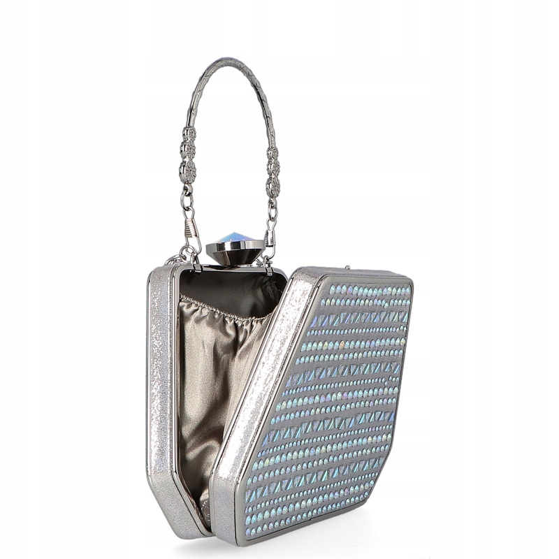 Torebka z kryształkami - MENBUR 85060 SREBRNA Marka Menbur