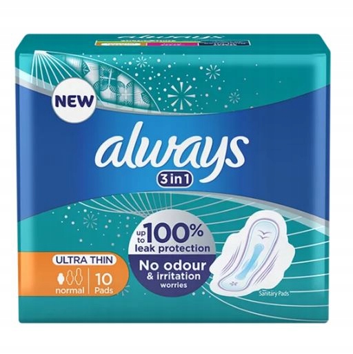 Podpaski Higieniczne ze Skrzydełkami Always Ultra Thin Normal 10 Sztuk
