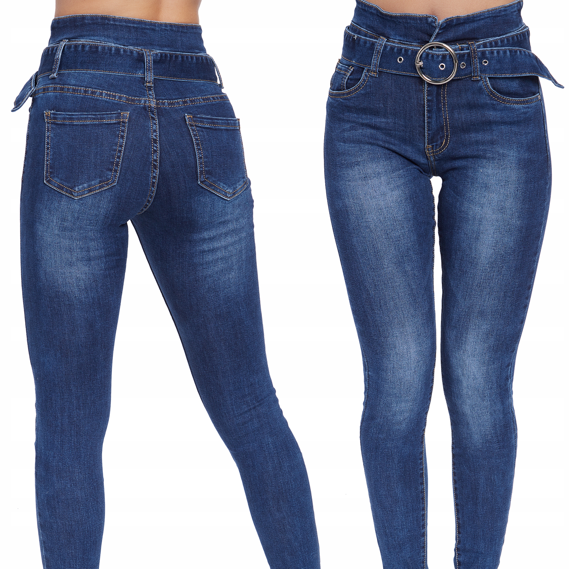 

071_ XL/42 _klasyczne Spodnie Jeans Wysoki Stan