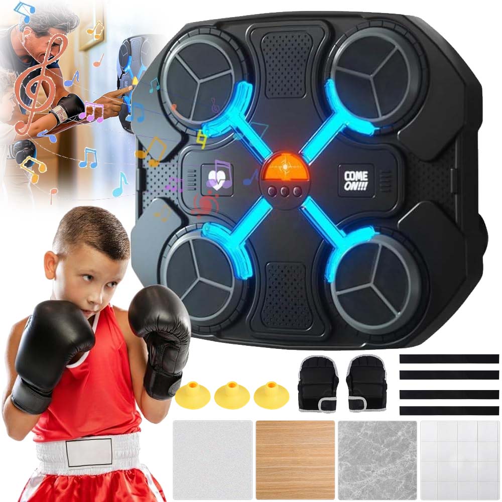 Tarcza Bokserska Trenażer Do Boksowania Rękawice Bluetooth 3 Prędkości