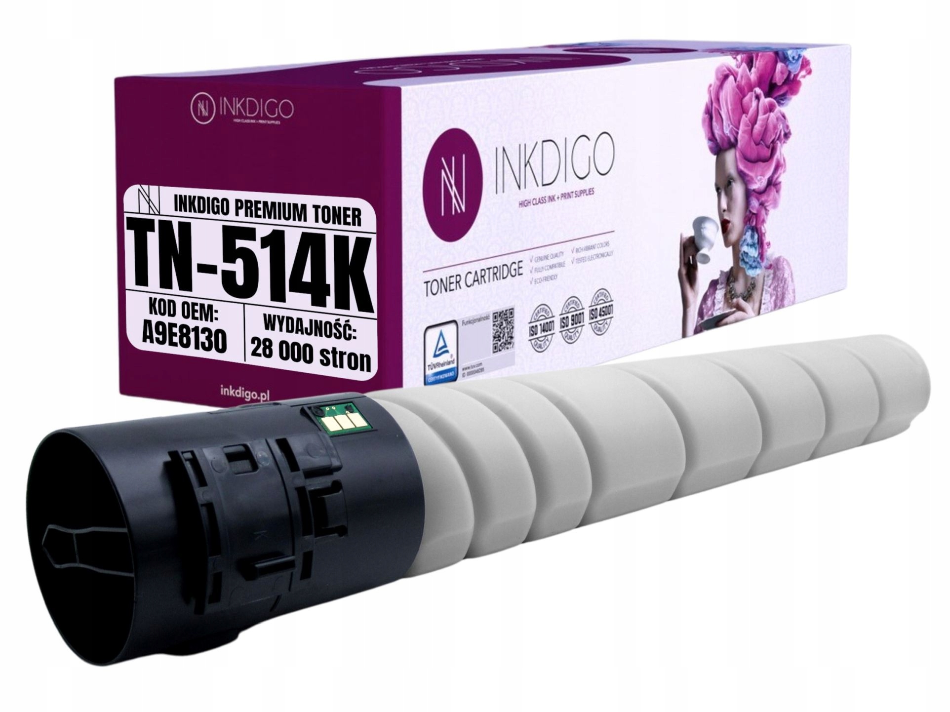 A9E8130 Náhradní Toner TN514K Pro Konica Minolta Bizhub C458 C558 C658