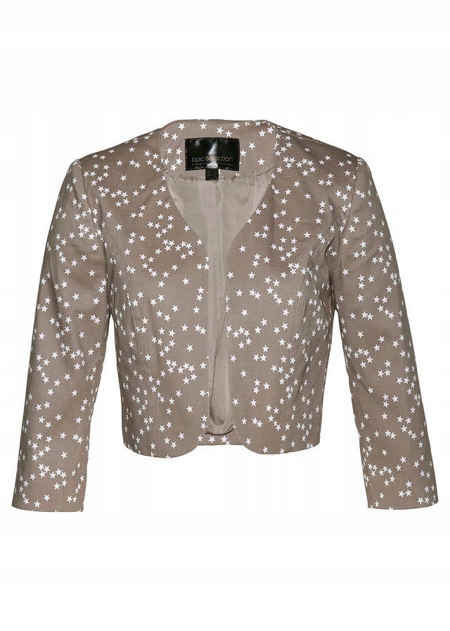 

Bolerko damskie eleganckie brązowe bonprix 46