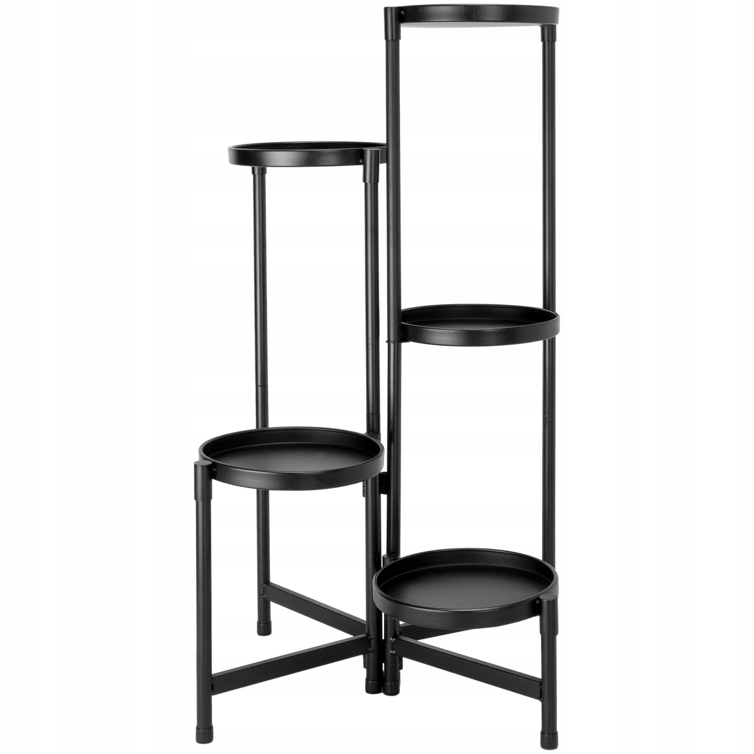 Držák Na Květináč Kovový Stojící Nuno Černý Stojan Na Květiny Květináče Loft Moderní