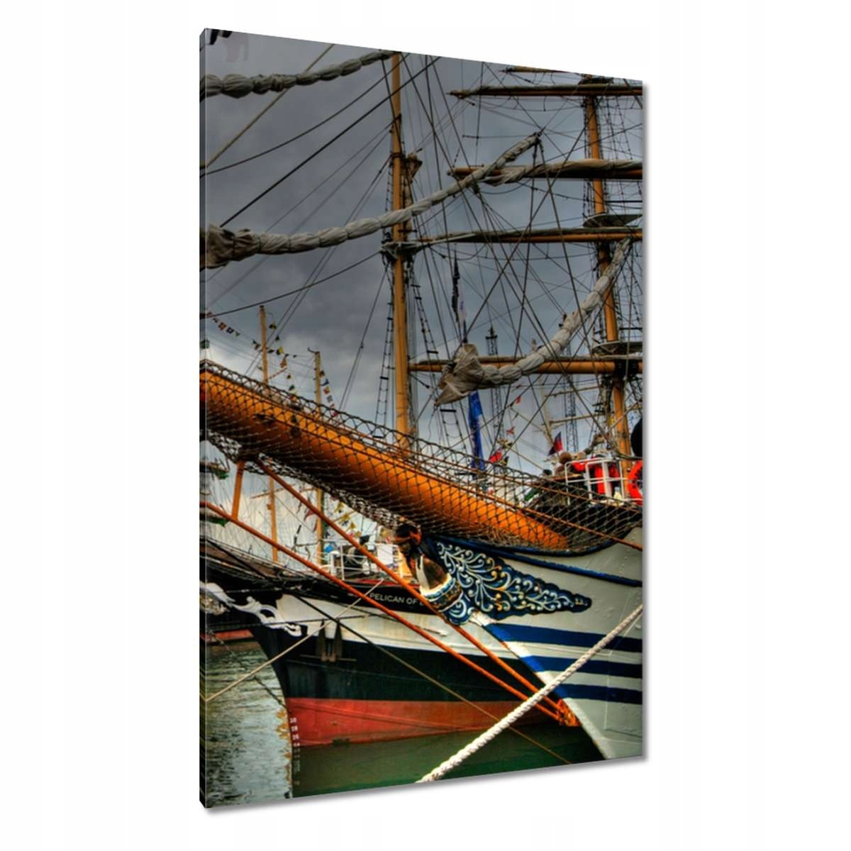 Obrazy 80x120 Plachetnice v přístavu