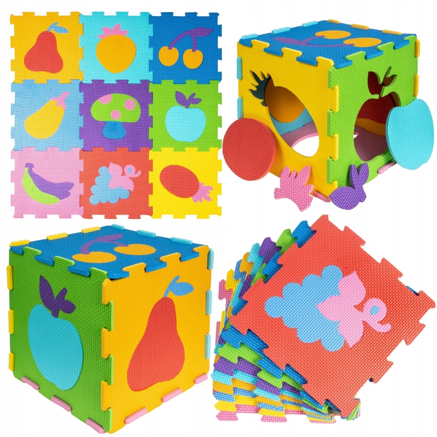 Smily Play Mata Piankowa dla dzieci puzzle składana edukacyjna dwustronna