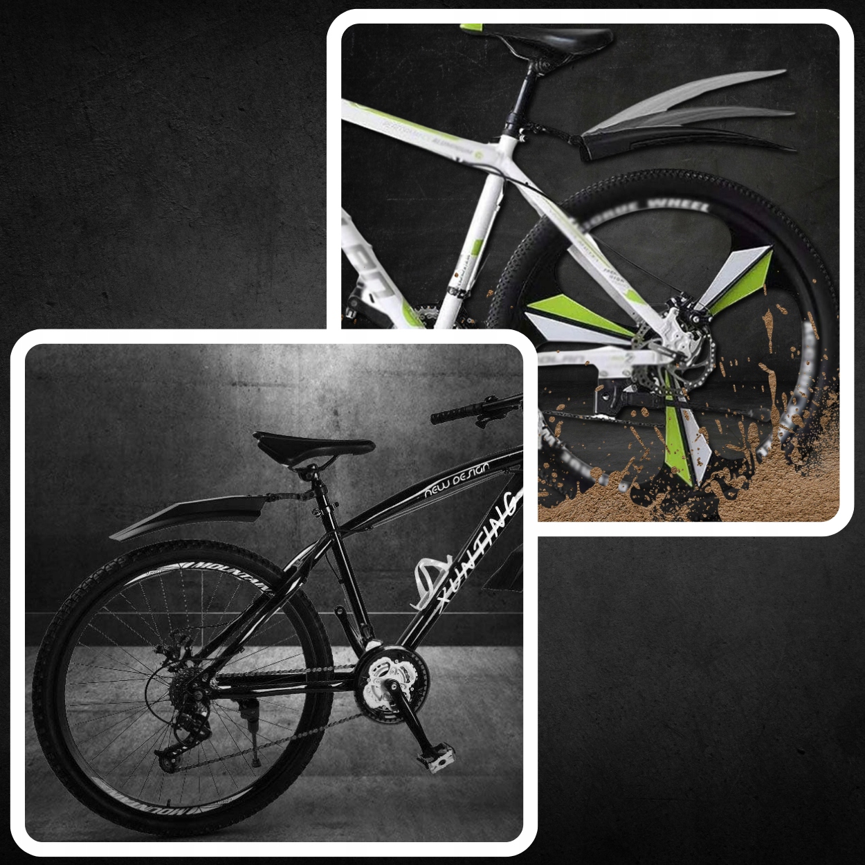 2x BŁOTNIKI DO ROWERU ROWEROWE PLASTIKOWE 26-28" REGULOWANE UNIWERSALNE Model BŁOTNIKI DO ROWERU ROWEROWE PLASTIKOWE REGULOWANE