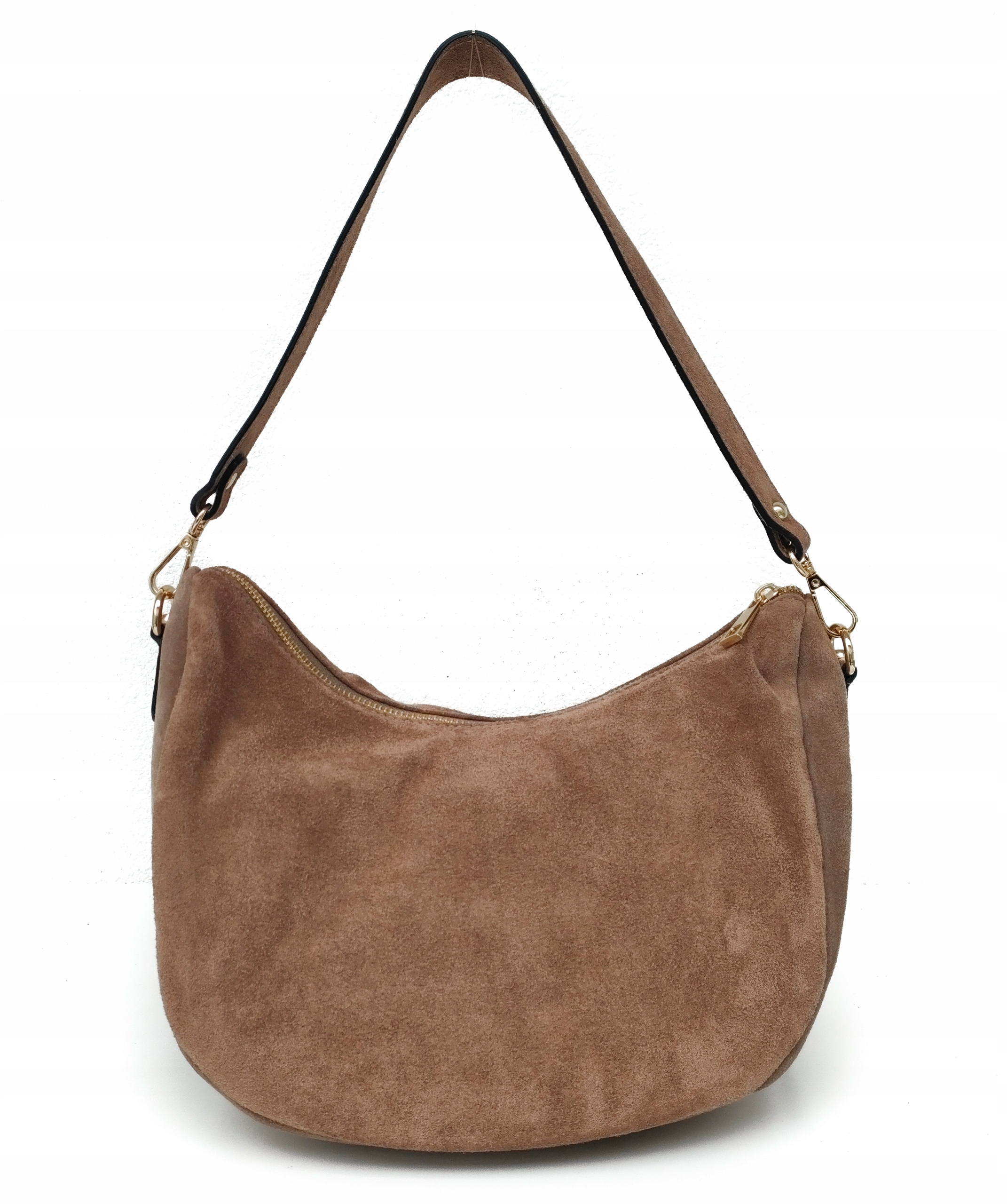 Semišová béžová mocha kabelka