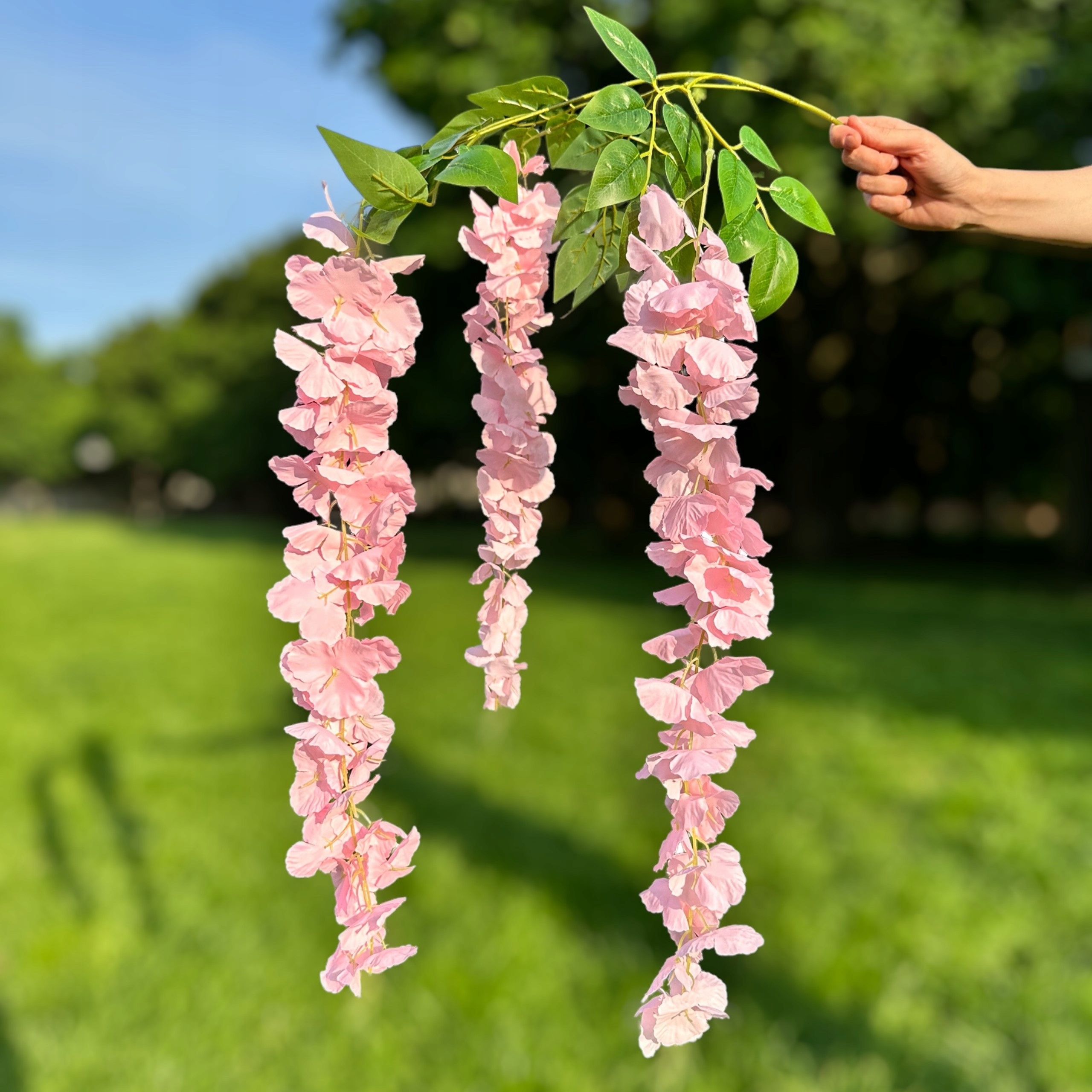 12x WISTERIA GLICYNIA PREMIUM XXL sztuczna gęsta girlanda kwiatowa ślub Marka bez marki