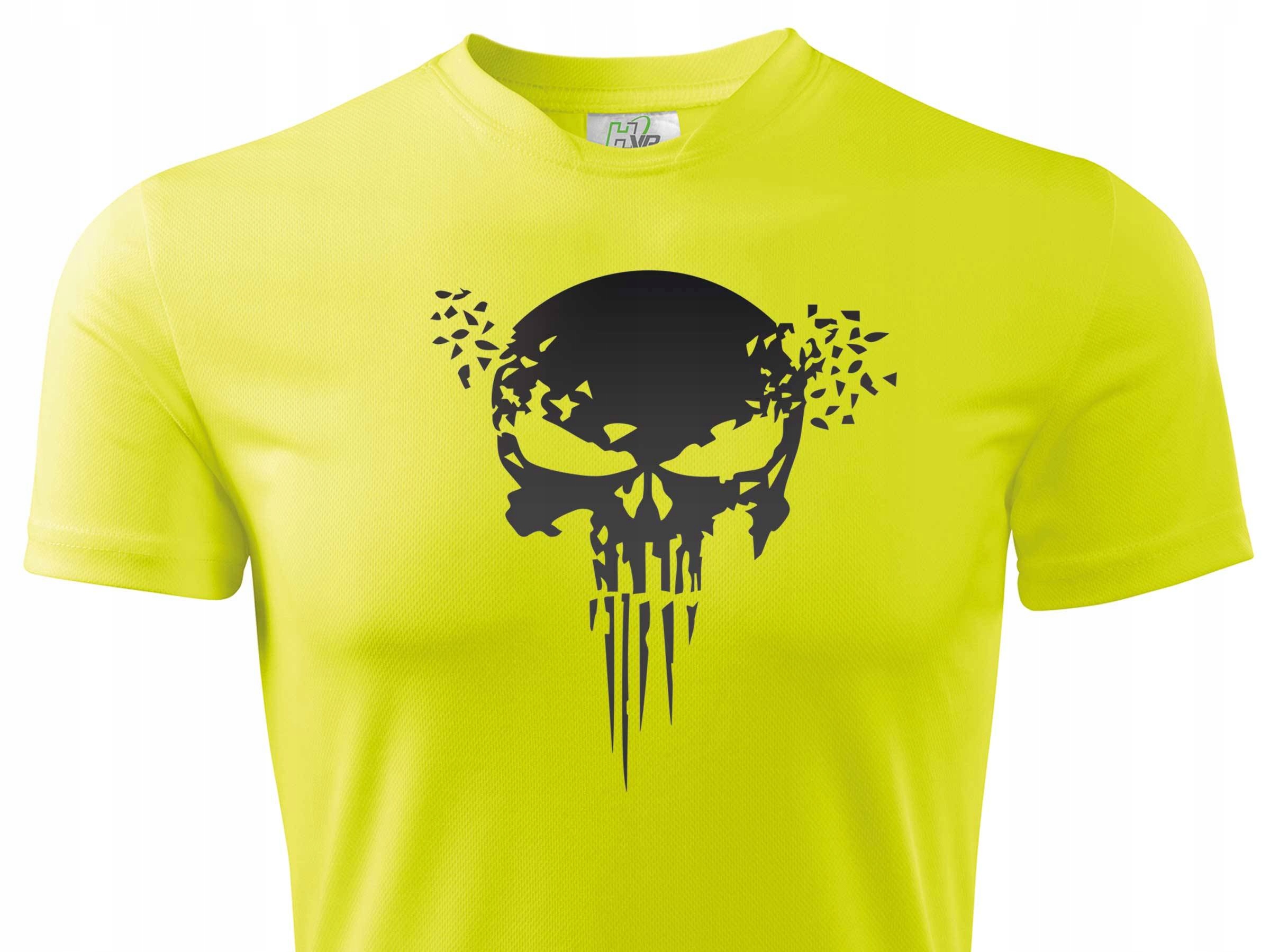 

Treningowa koszulka sportowa seledynowa Punisher