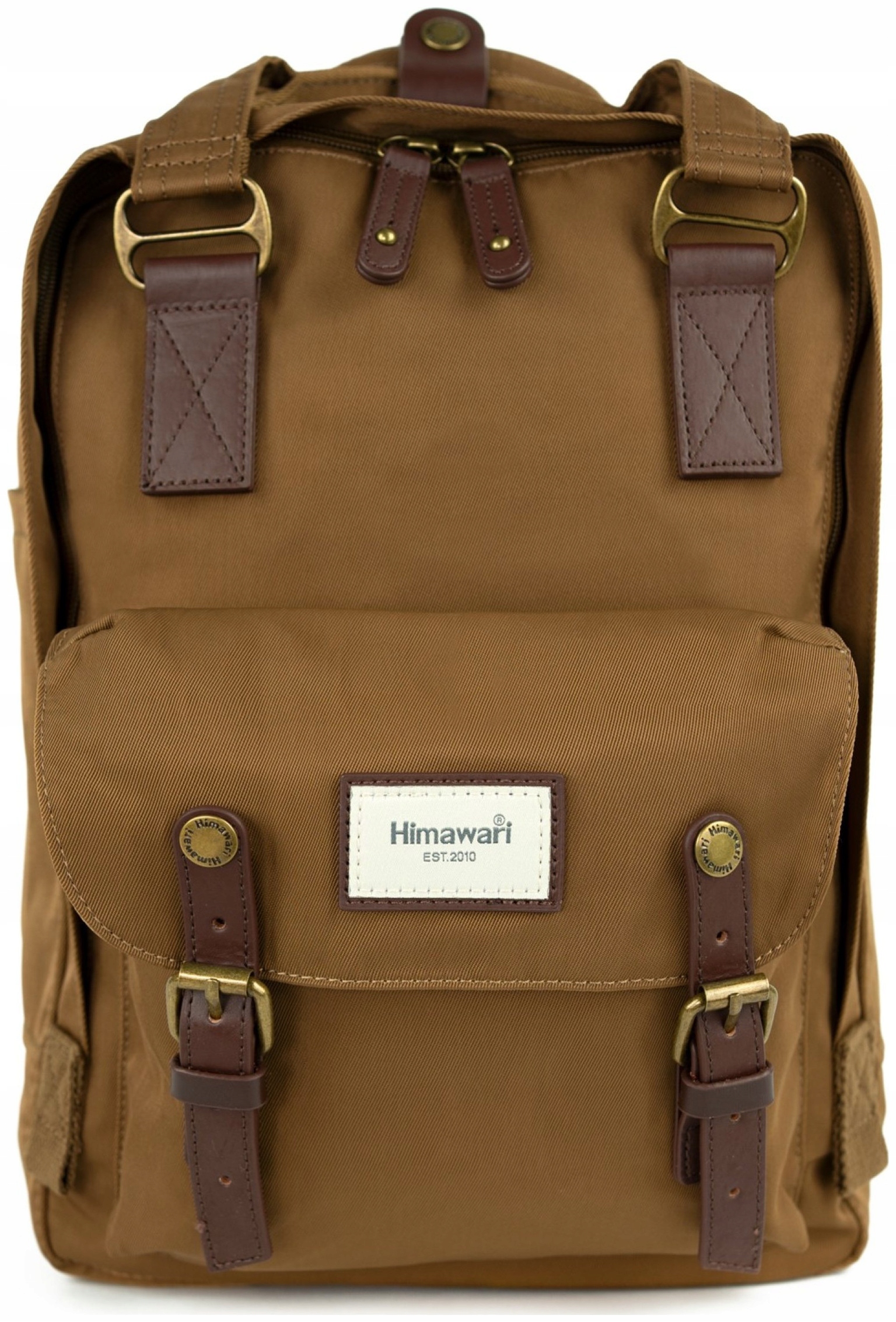 Batoh na notebook Himawari Basic S organizér do školy, hnědý