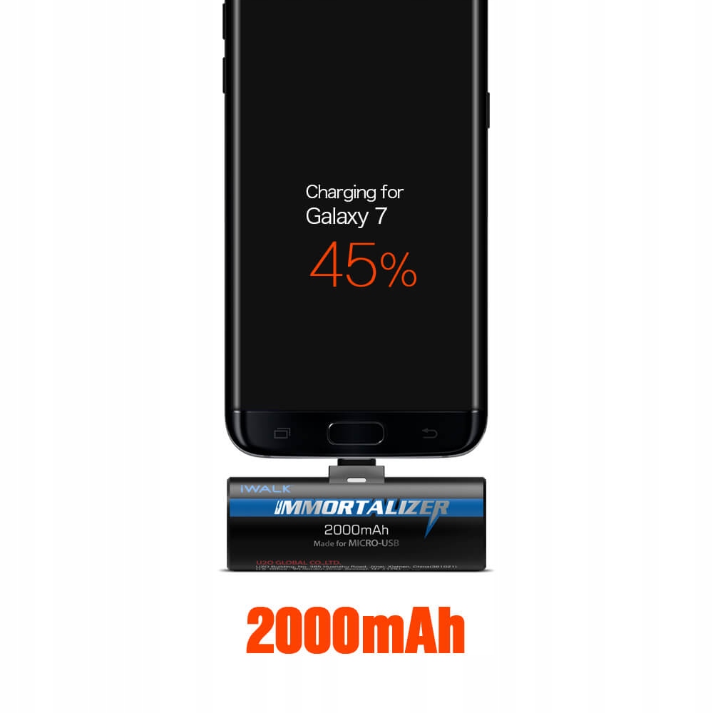 Powerbank iWALK Immortalizer 2000M [2000mAh] Złącza microUSB