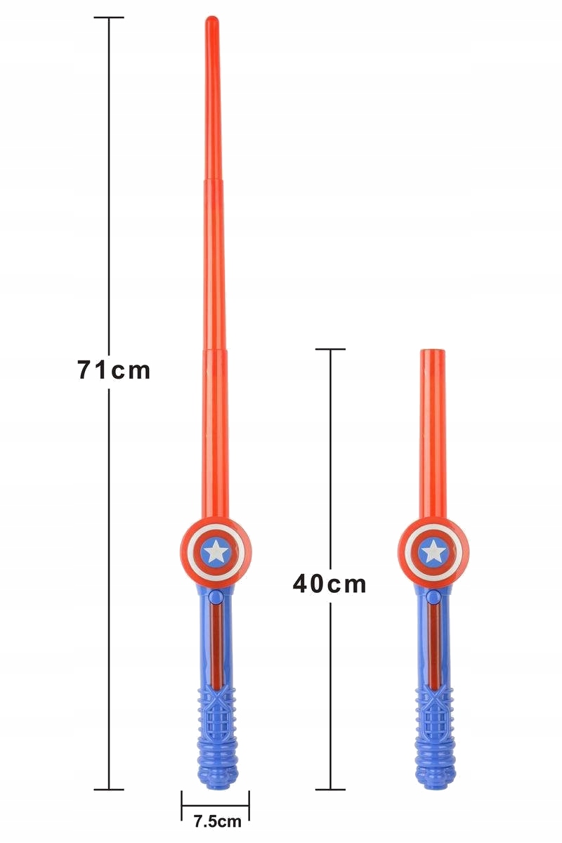 MIECZ ŚWIETLNY SKŁADANY KAPITAN AMERYKA DŹWIĘKI Marka Hopki