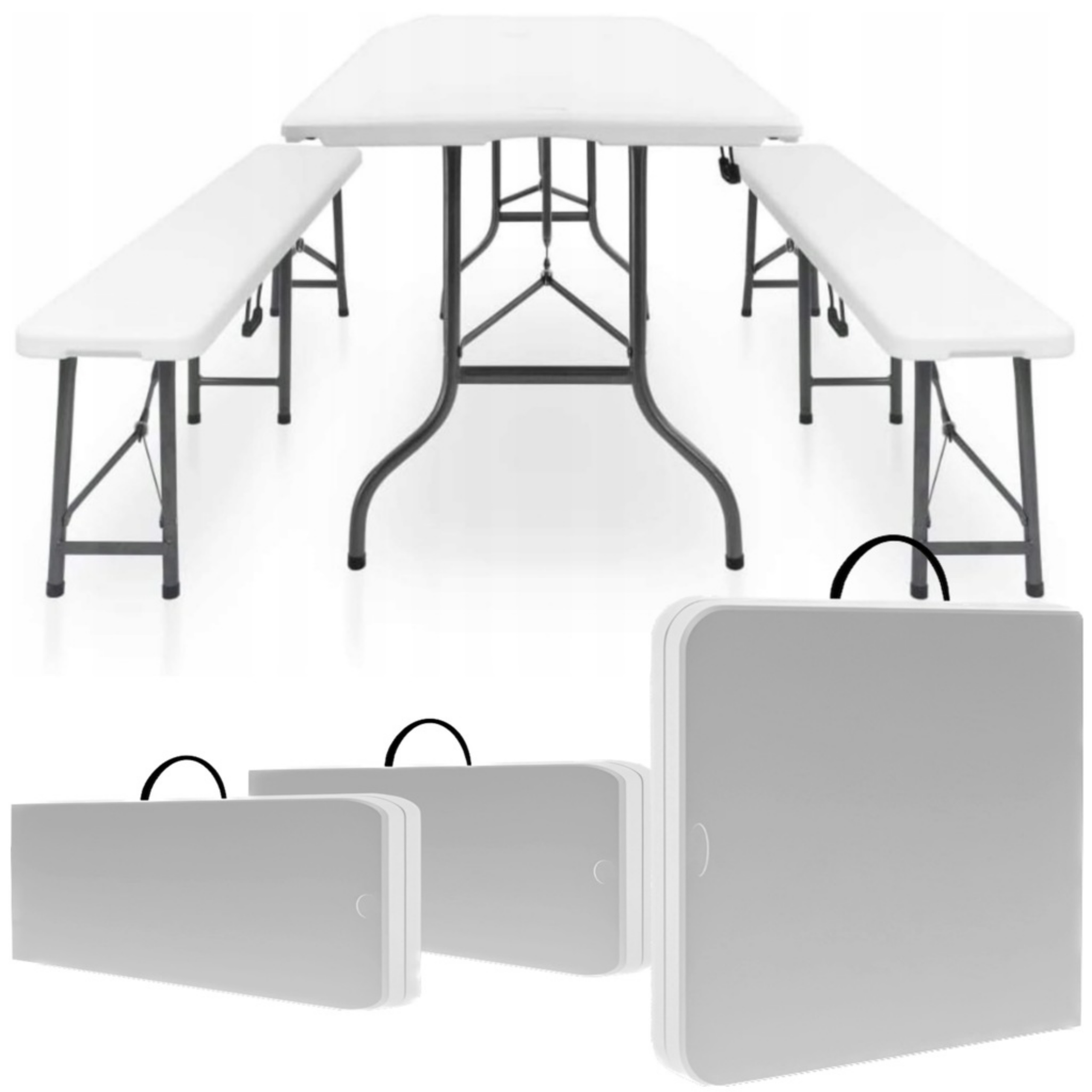 Cateringový Stůl Dvě Skládací Lavice, Zahradní Turistický Set Na Vánoce