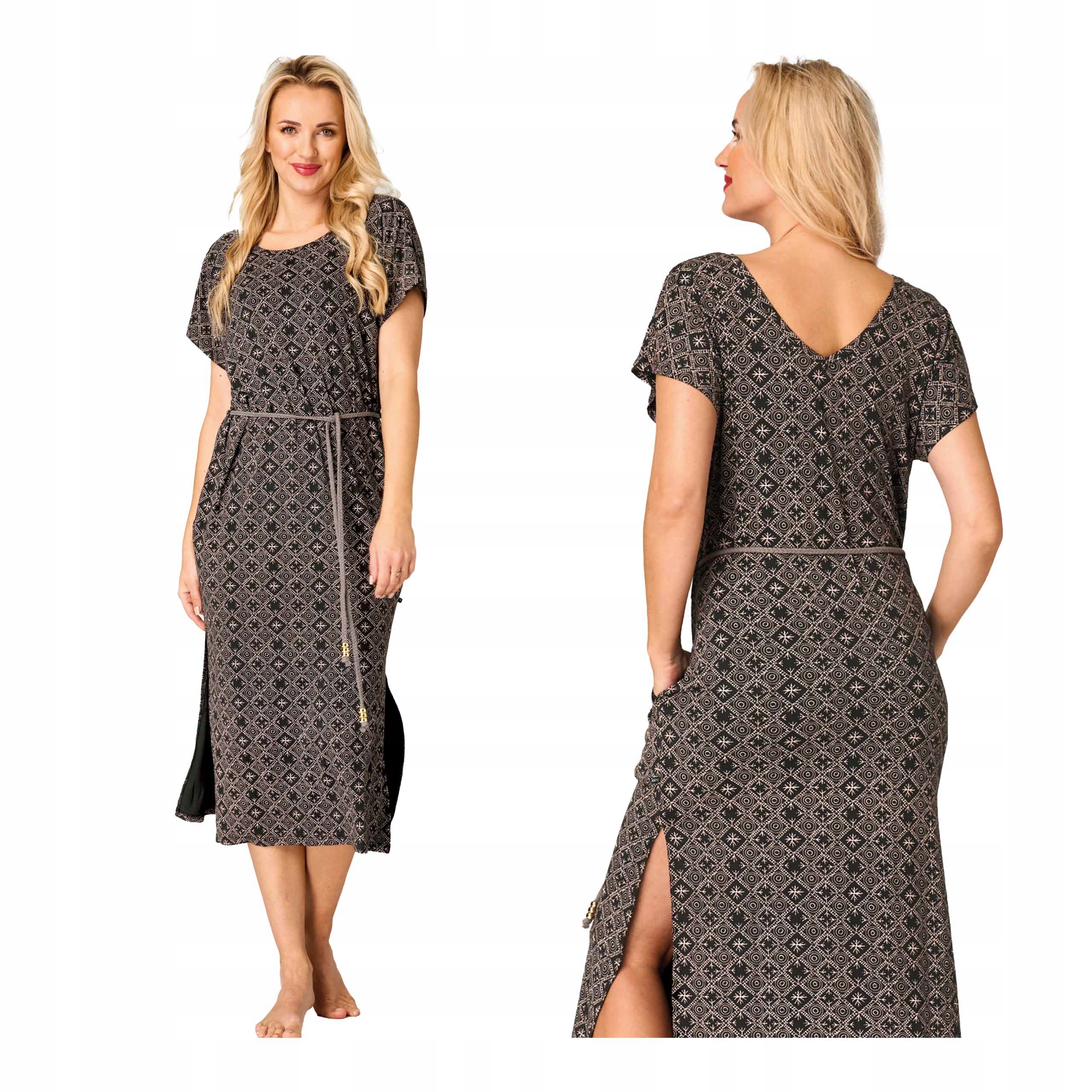 Šaty letní midi vzdušná L noční košile na léto volná barevná Key