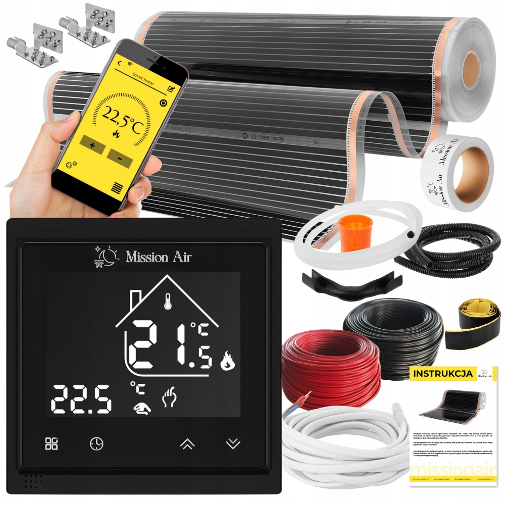 Set Fólia na vyhrievacie rohože Infračervená 1m² 160W/m²