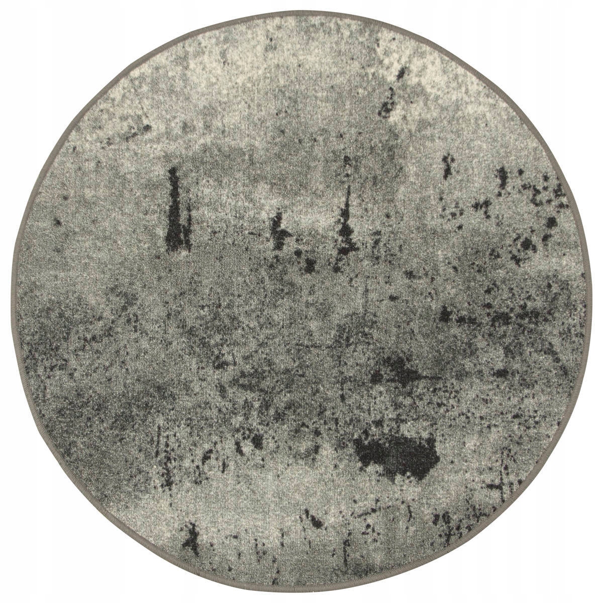 

śr. 80 cm Okrągły Podgumowany Dywan Szary Marmur