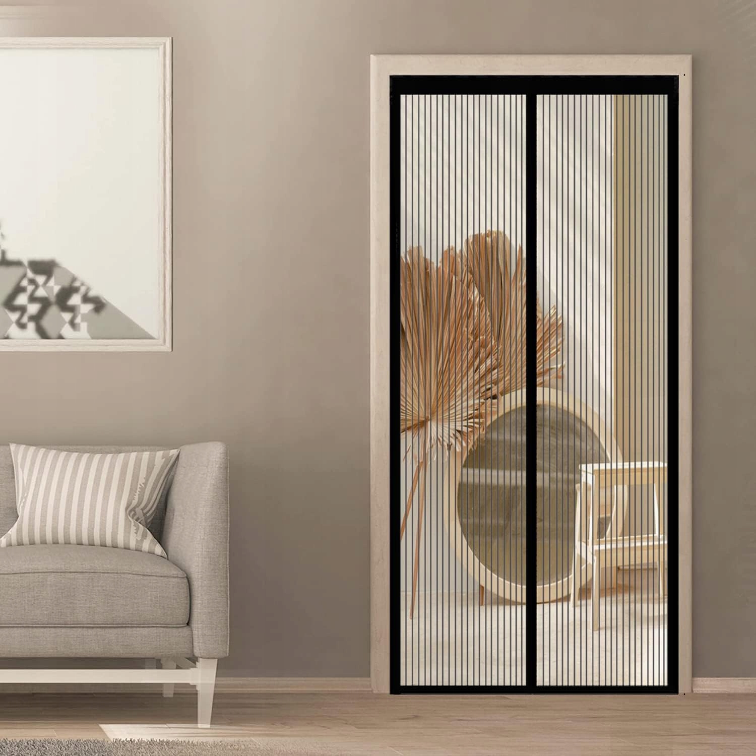 MOSKITIERA MAGNETYCZNA DO DRZWI NA BALKON MAGNES SZCZELNA ZASŁONA 90x230 Maks. szerokość 90 cm