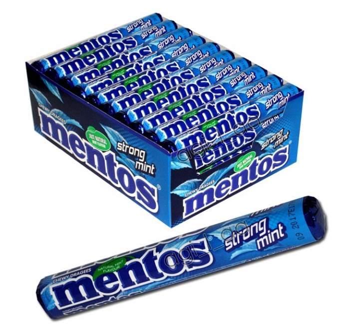 Bonbóny Mentos Strong Mint 38 g x 40 kusů