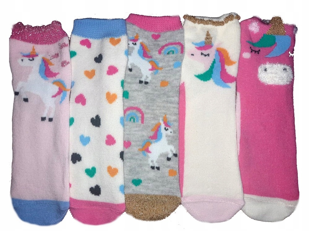

Skarpetki Jednorożec 5pak 19-22 Primark 12-24 m 3D