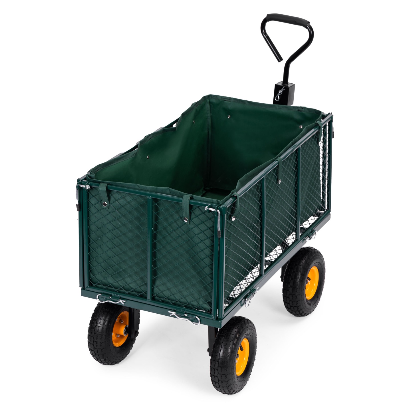 Velký Zahradní Přepravní Vozík Rozkládací 200 L, Kolečko, Nafukovací Kola