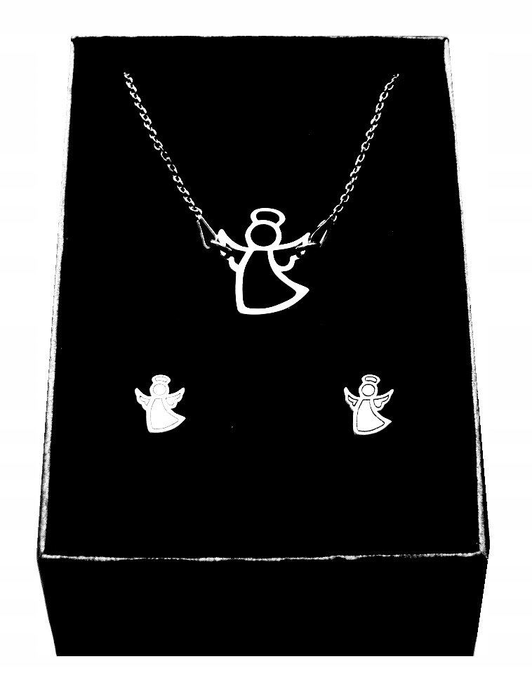 

Srebrny komplet Aniołek Anioł celebrytka SREBRO925