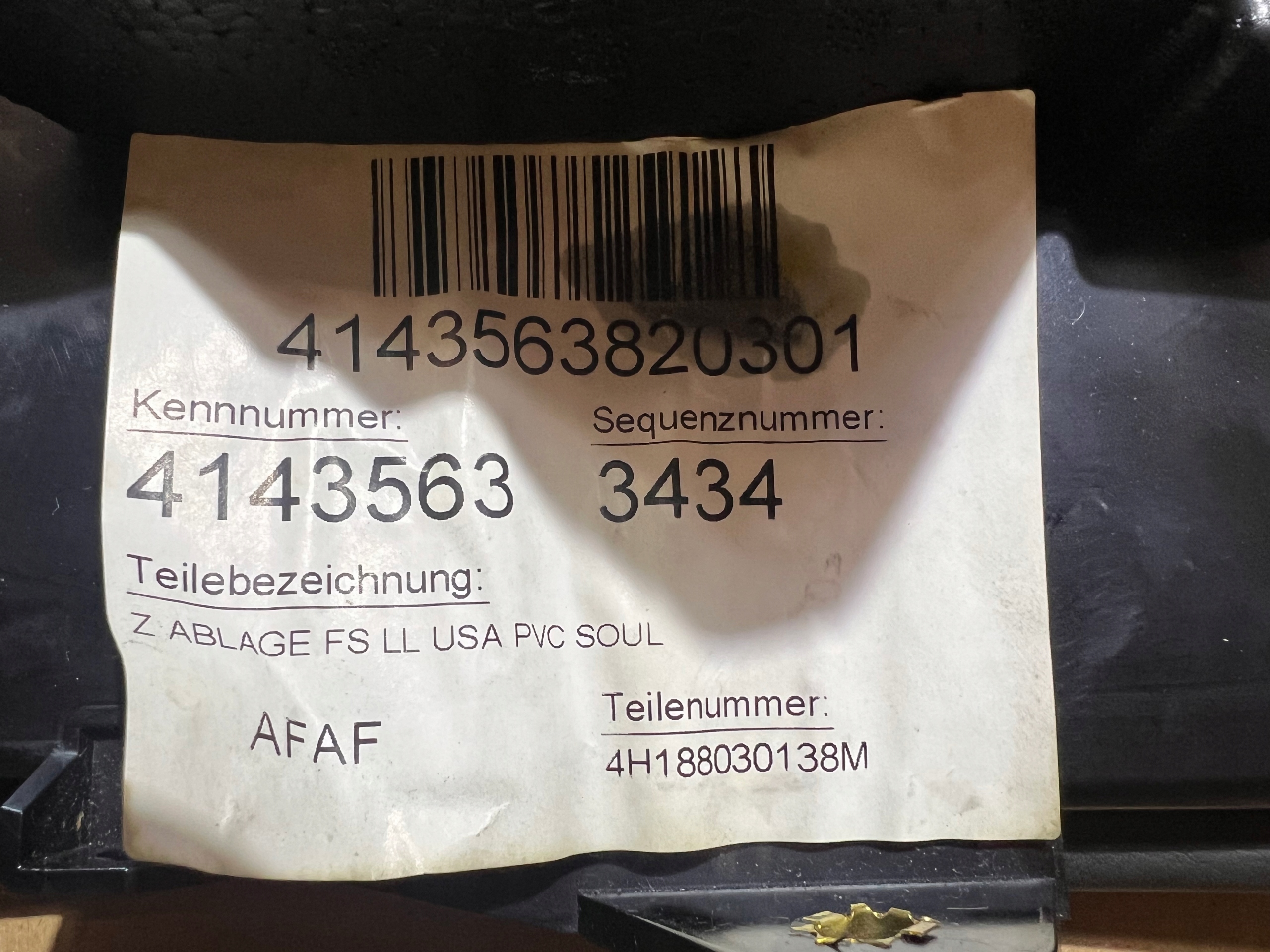 AUDI A8 D4 Blende Abdeckung unter Lenkrad 4H188030138M 4H0941531B