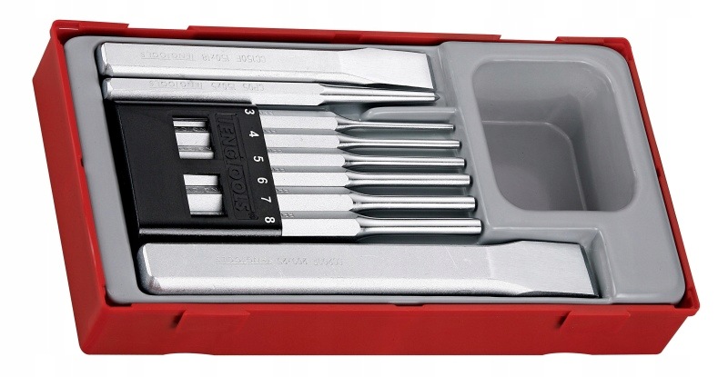 Teng Tools 9-DIELNA Sada Rezačiek, Vyrážačov, Bodiek Teng Tools