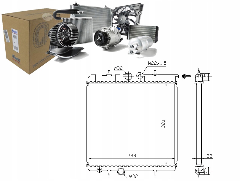 Nissens Chladič Motoru 1330F9 1330B3 1330B4 133