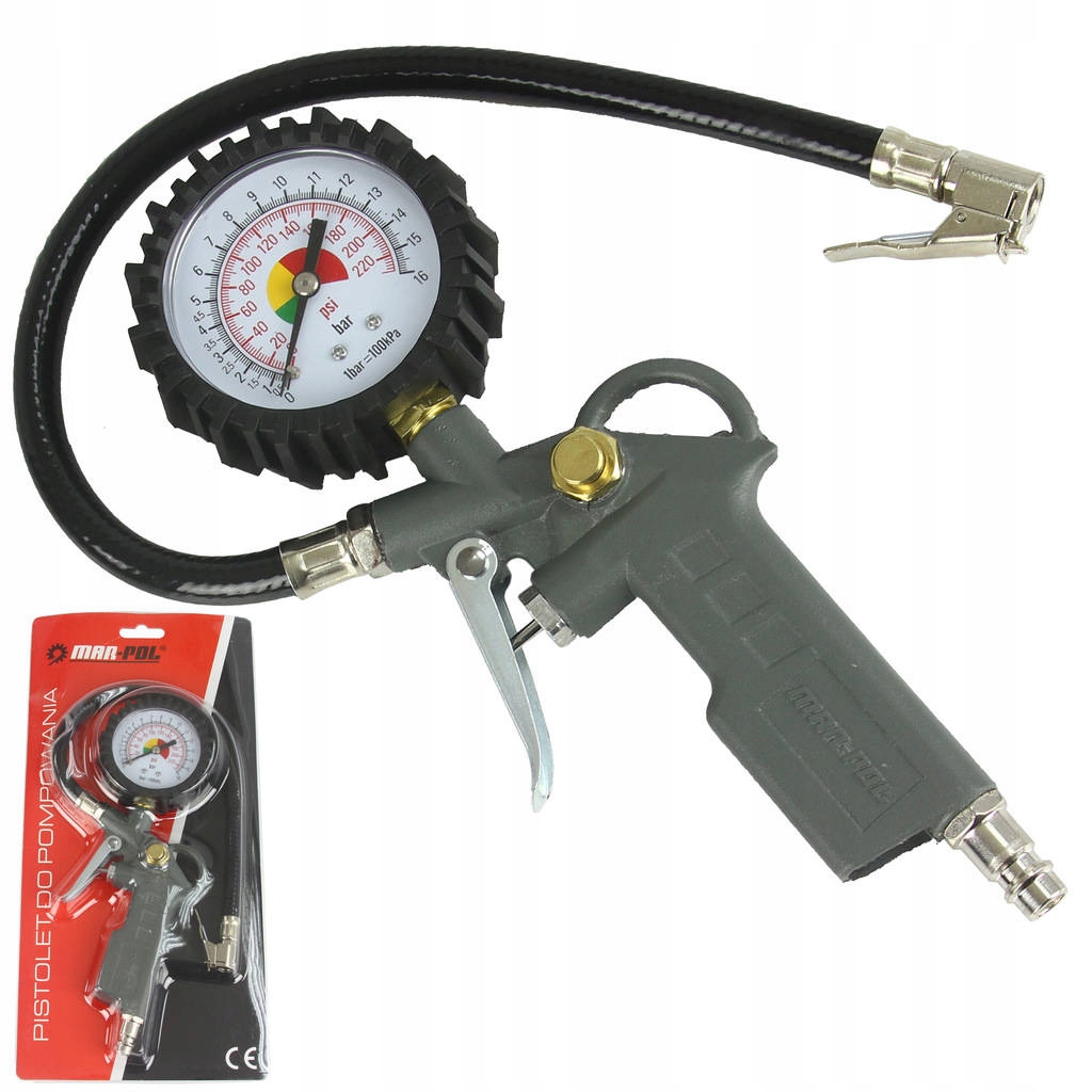 

Pistolet Do Pompowania Kół Z Manometrem Max 16 Bar
