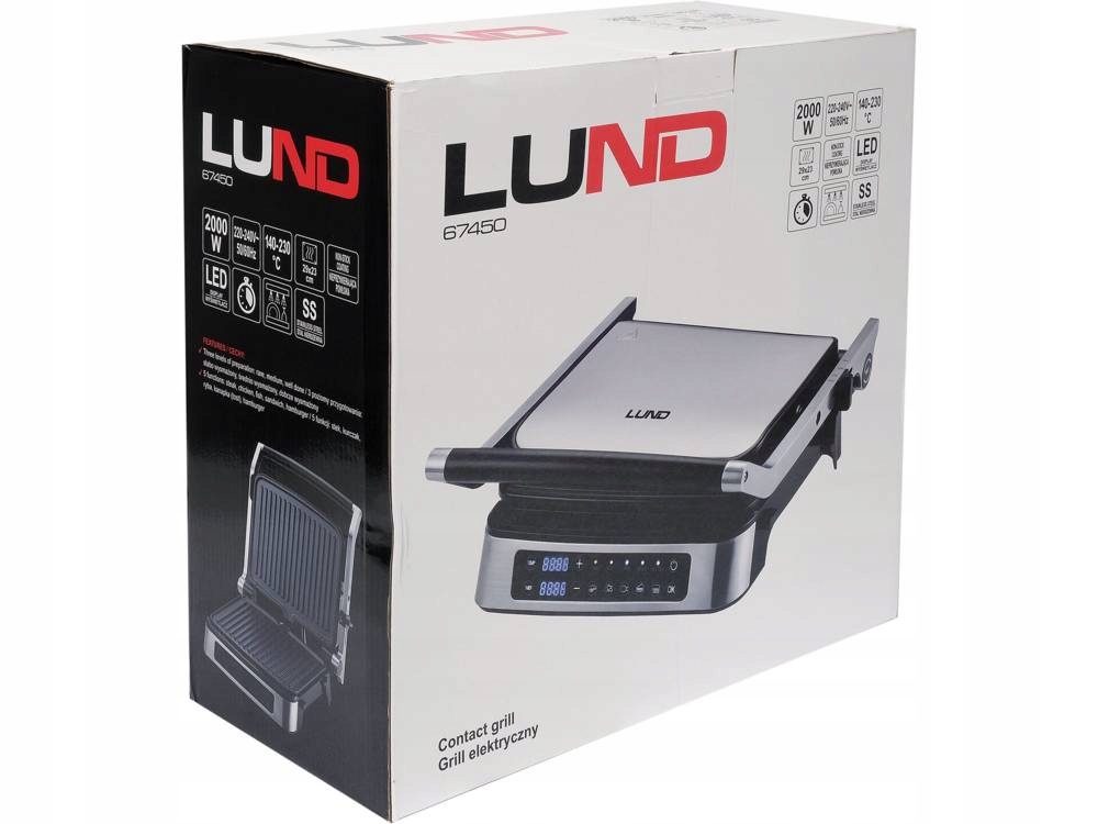 ГРИЛЬ ТОСТЕР ГРИЛЬ СКЛАДНОЙ СЪЕМНЫЕ ПЛИТЫ Мощность 2000 Вт