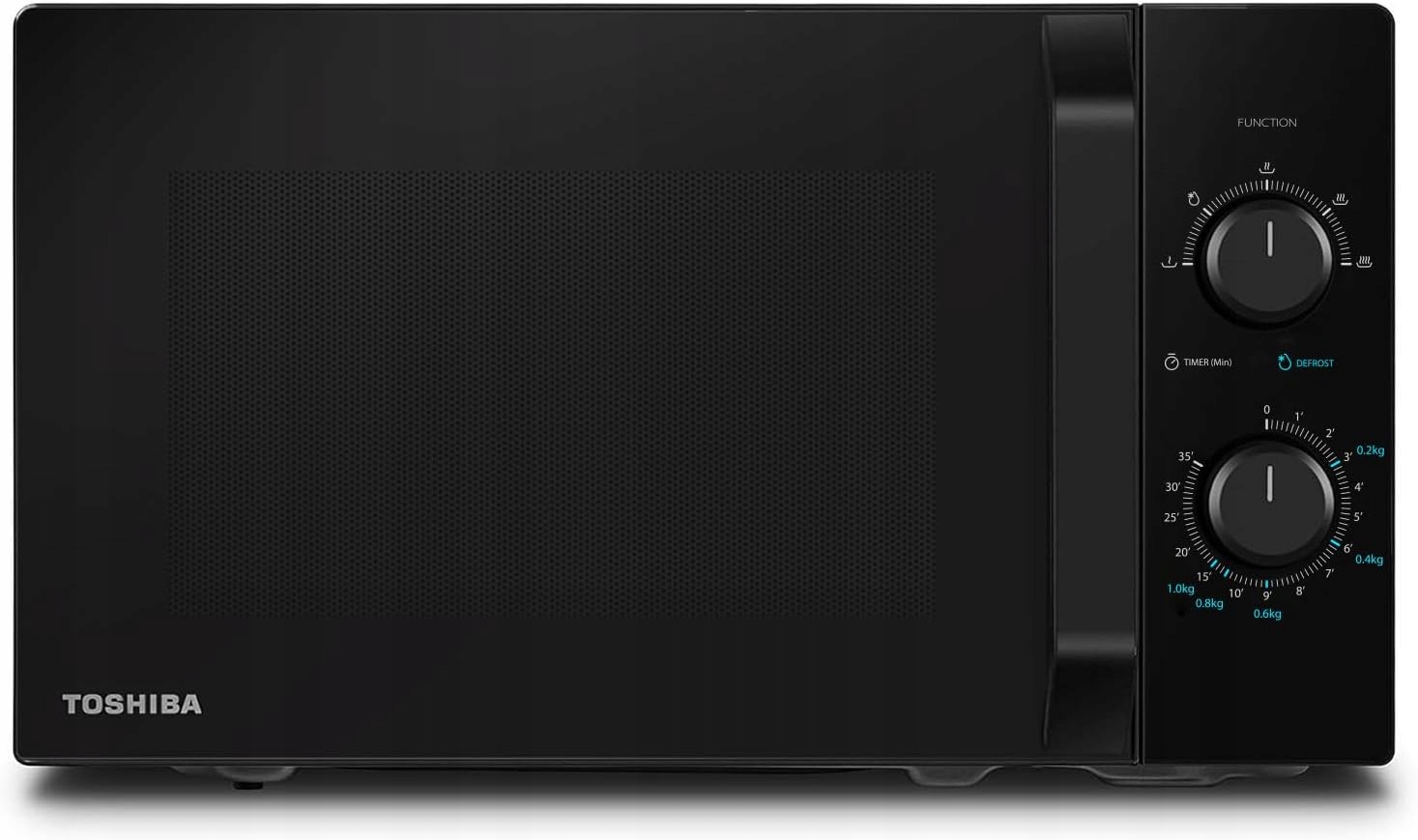 Mikrofalówka 20L 800W 5 Poziomów Mocy Timer Rozmrażanie Led Czarna