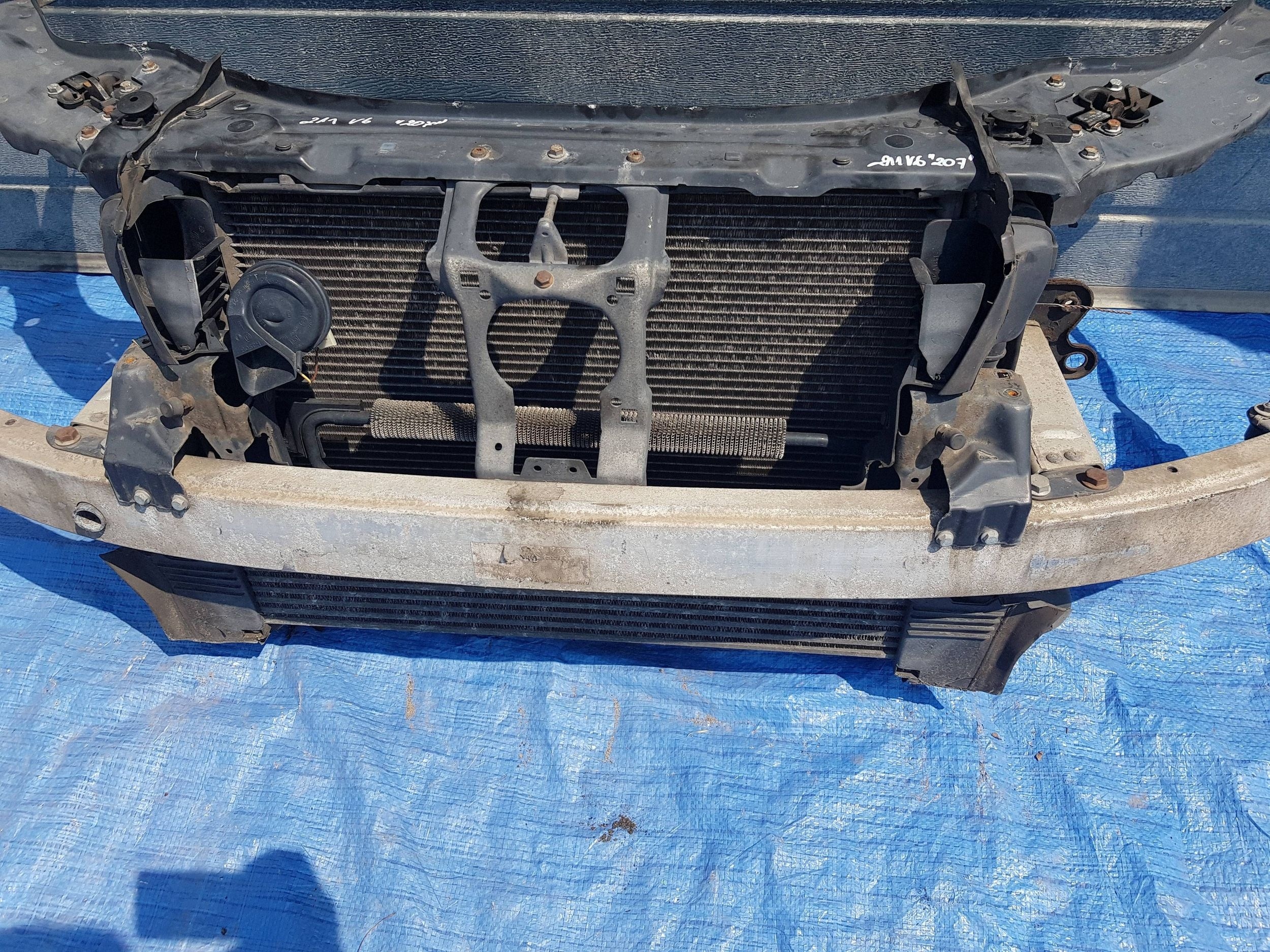 support panel for radiators front Mercedes E W211 LIFT 3.0 CDI V6 pillar iron