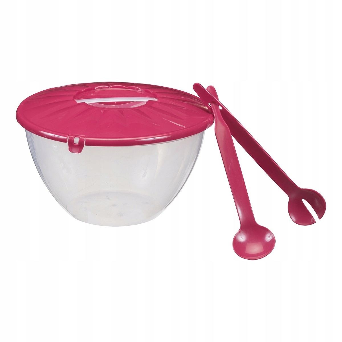 

Miska Do Sałatek Ze Sztućcami Czerwona Pokrywka