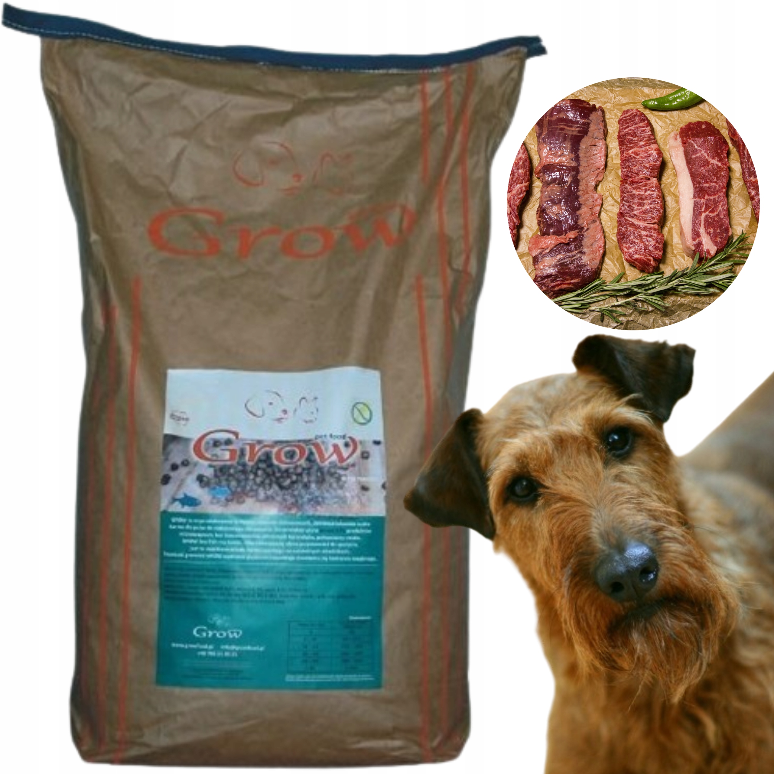 Levně Grow Kachna S Rybou Pro Dospělé Psy L Hubertus Suché Krmivo Pro Psy Adult Dog 14 kg