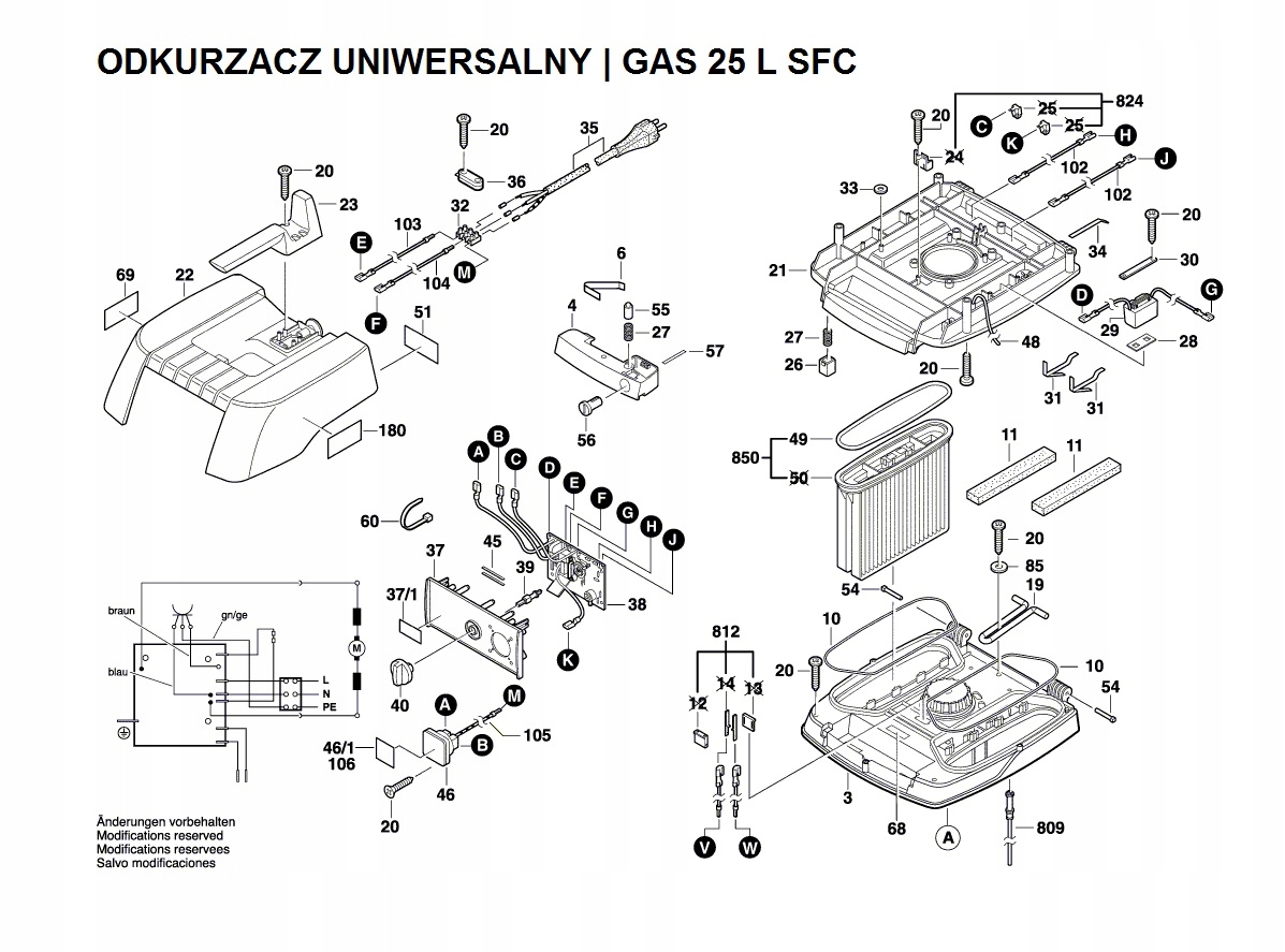 Bosch zapięcie 2 sztuki do odkurzacza GAS 25 L SFC 1609203C83 Marka Bosch