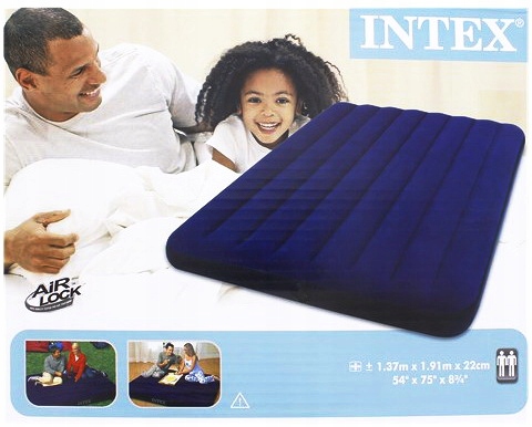 Dmuchany Materac Intex 137x191 cm Dwuosobowy Mocny