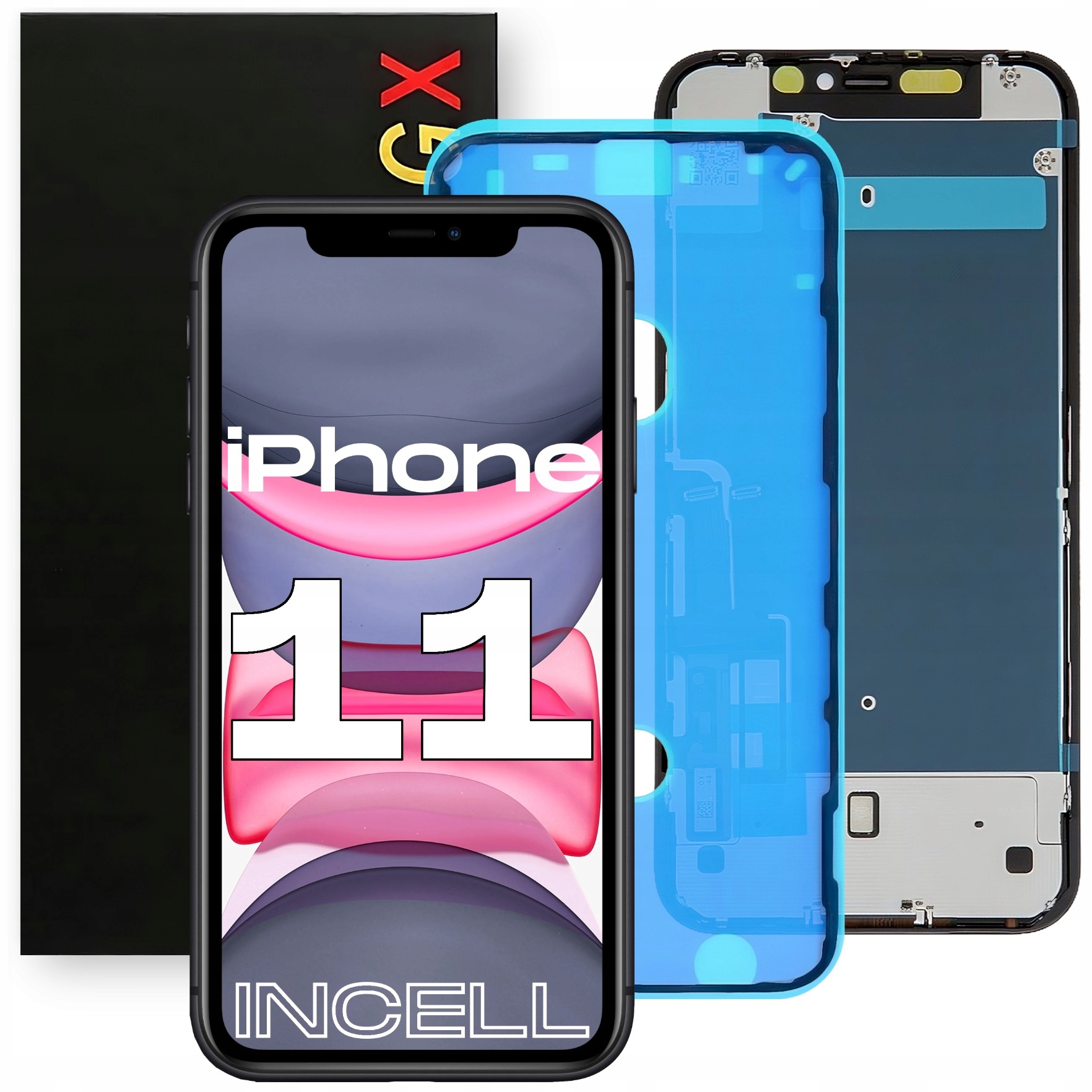 Matryca do iPhone 11 LCD A2221 Ekran Ramka Uszczelka Incell wersja Gx