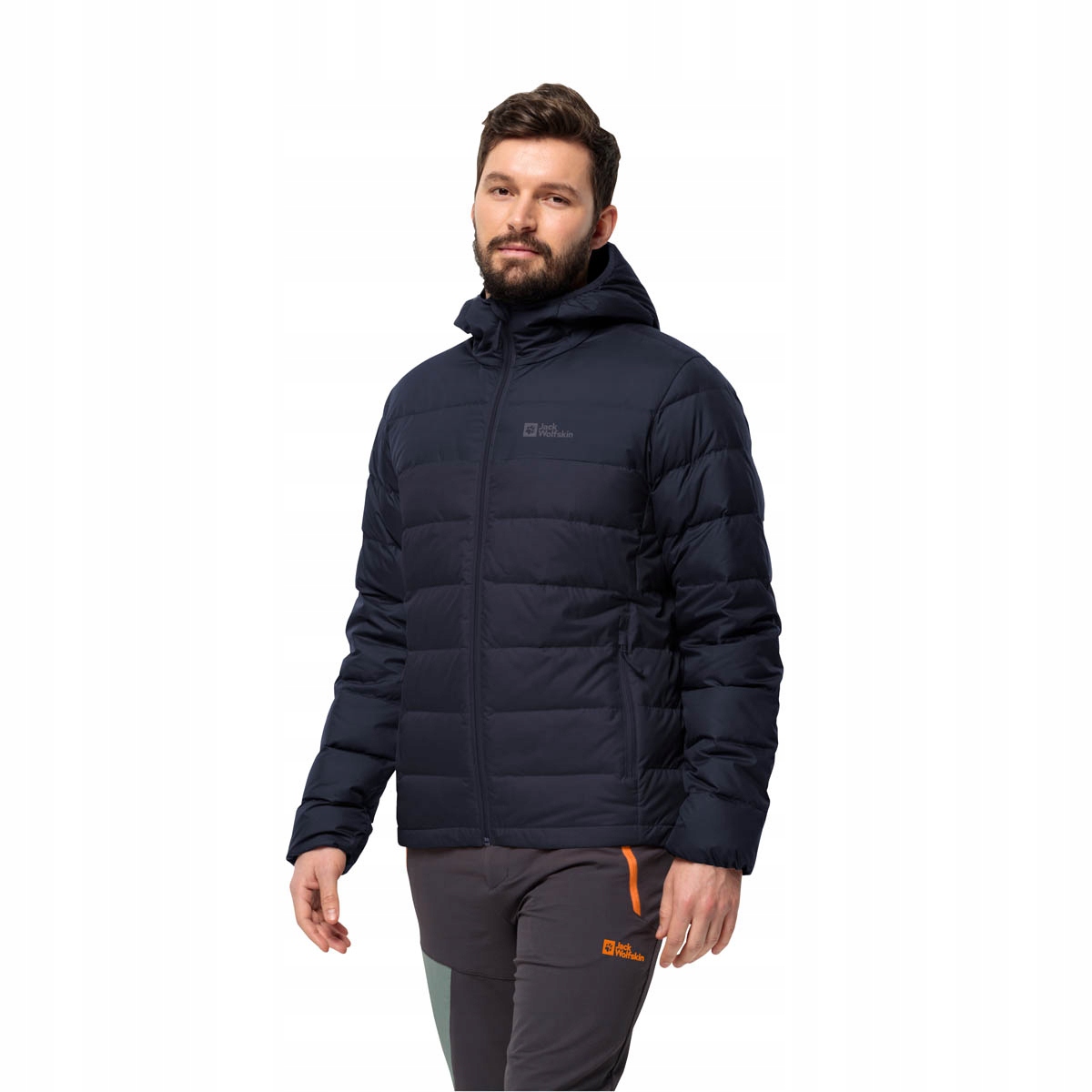 Męska kurtka puchowa pikowana Jack Wolfskin z kapturem XL