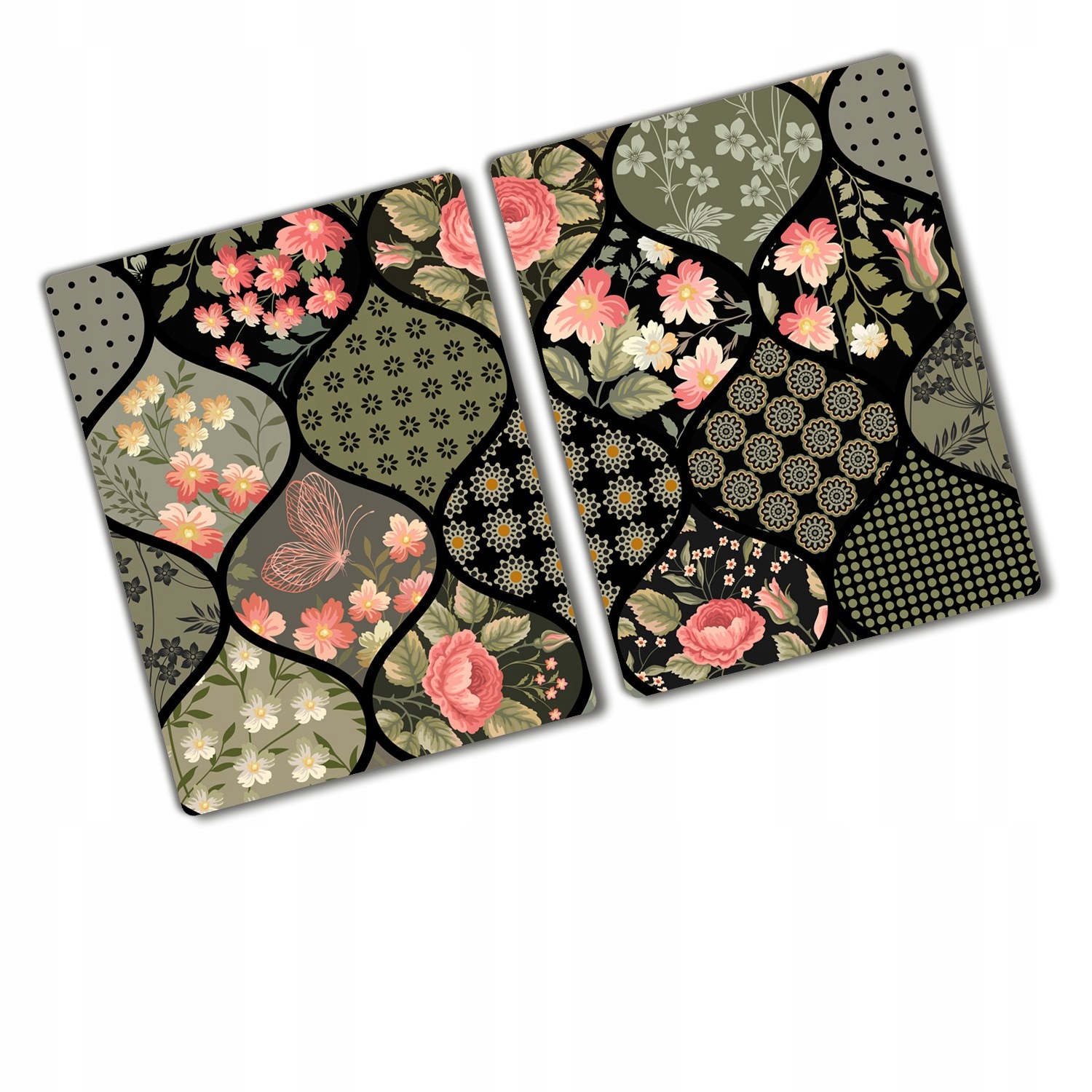 

Szklana płyta do kuchni Kwiecisty wzór Kwiaty