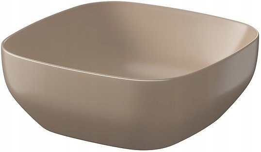 Umyvadlo na desku Larga čtverec 38x38 hnědá matná barva