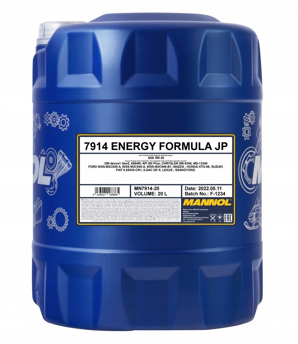 

Mannol 5W30 20L. Energy Formula Jp