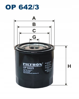 

OP642/3 Filtron Filtr Oleju Nissan
