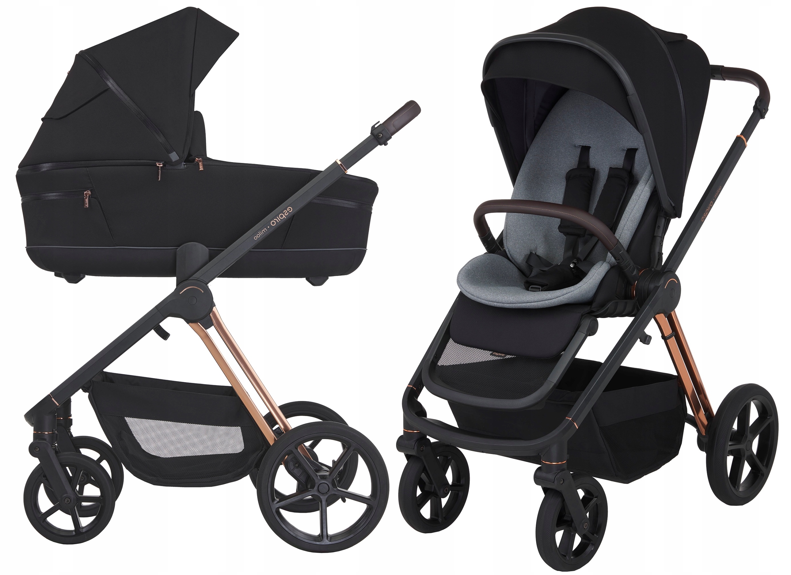 ESPIRO MILOO 2w1 +Adapter WÓZEK WIELOFUNKCYJNY Terenowy Kompaktowe Składani