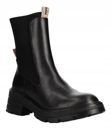 Yx Pepe Jeans Dámské Kotníkové Boty Černá Syntetická Nazouvací Kůže 37 Awe