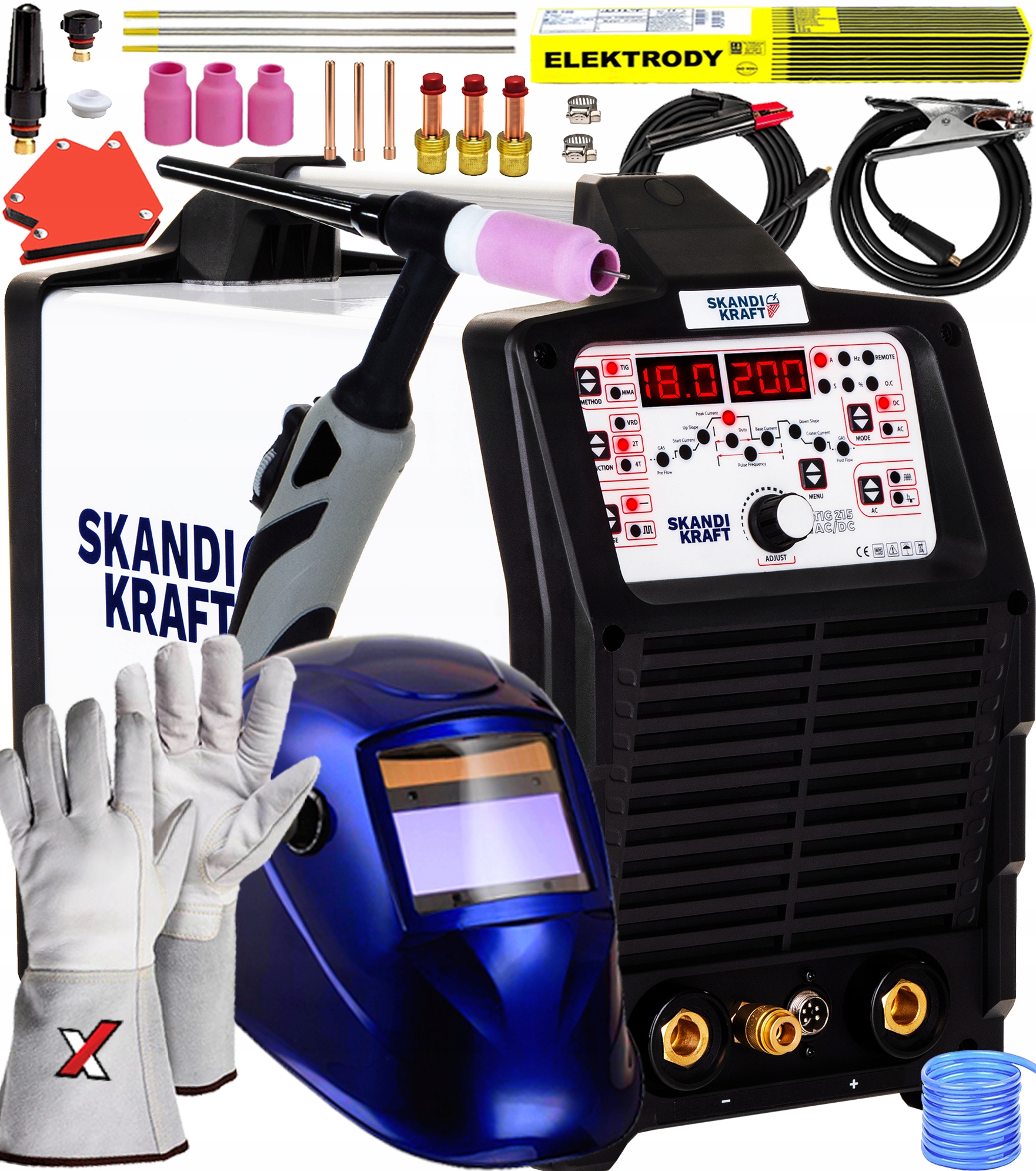 Invertorová Svářečka Skandi Kraft Tig 215 Ac/dc Mma 230V 200A Puls