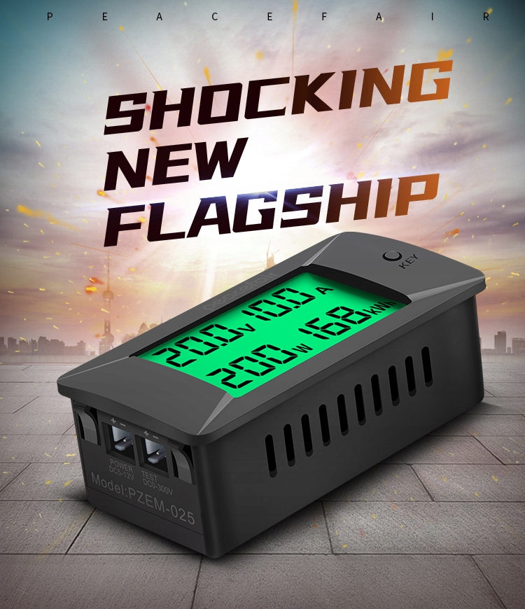 Miernik Napięcia Prądu Mocy Watomierz 300V DC Amperomierz 300A panelowy Stan opakowania oryginalne